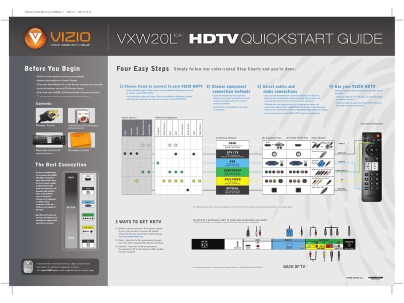 Vizio VXW20L User manual Vizio VXW20L User manual
