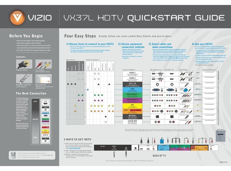 Vizio VX37L - 37" LCD TV User manual