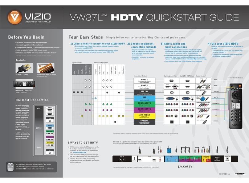 Vizio VW37LHDTV40A - Class HD 720 p HDTV User manual