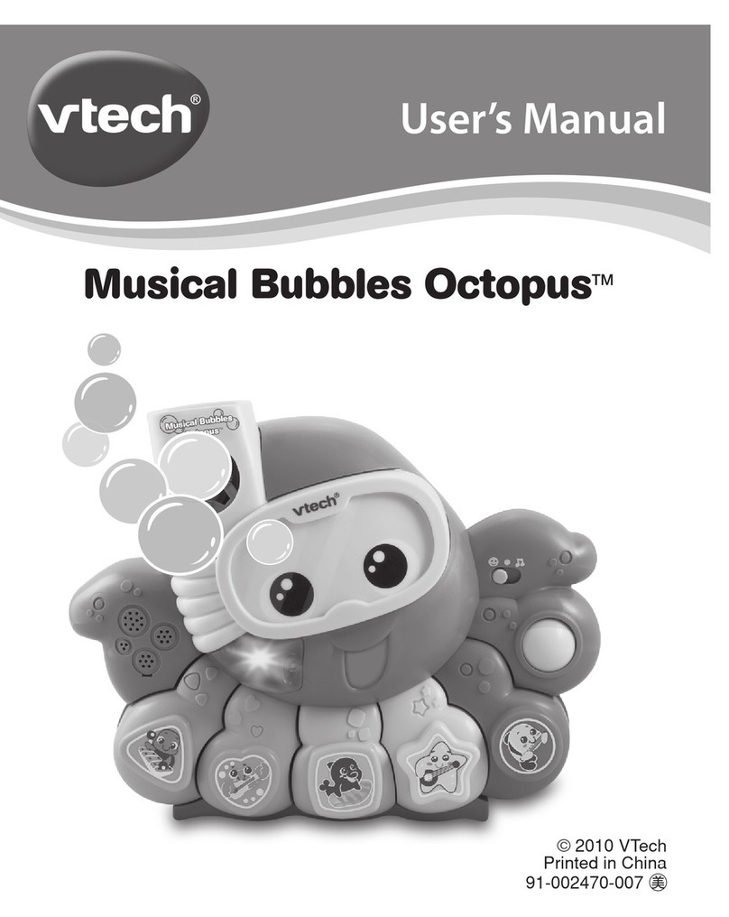 V-tech MUSICAL BUBBLES OCTOPUS 91-002470-007 User manual