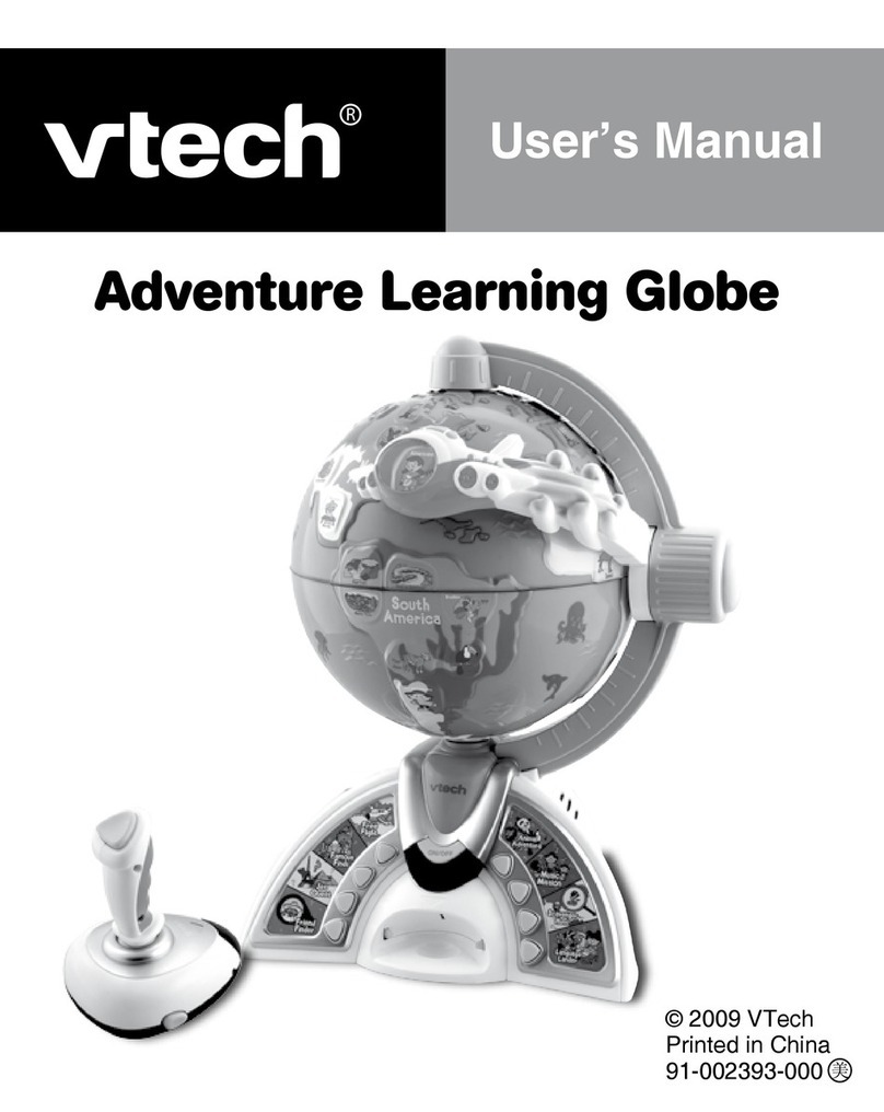 V-tech ADVENTURE LEARNING GLOBE 91-002393-000 User manual