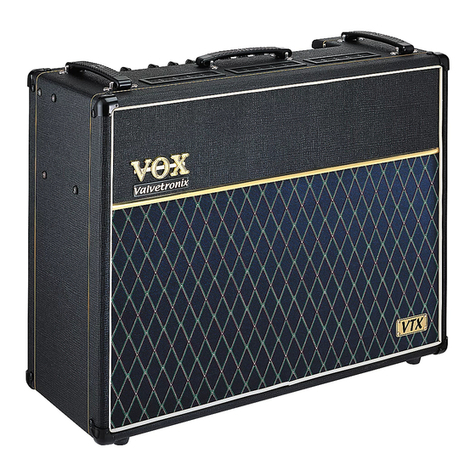 Vox Valvetronix AD120VTX Installation and operating instructions