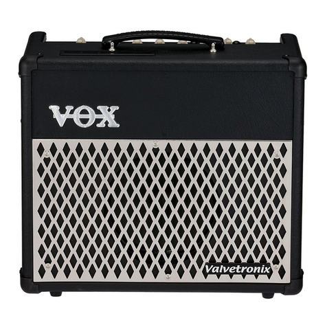 Vox VALVETRONIX AD10VT owner's manual