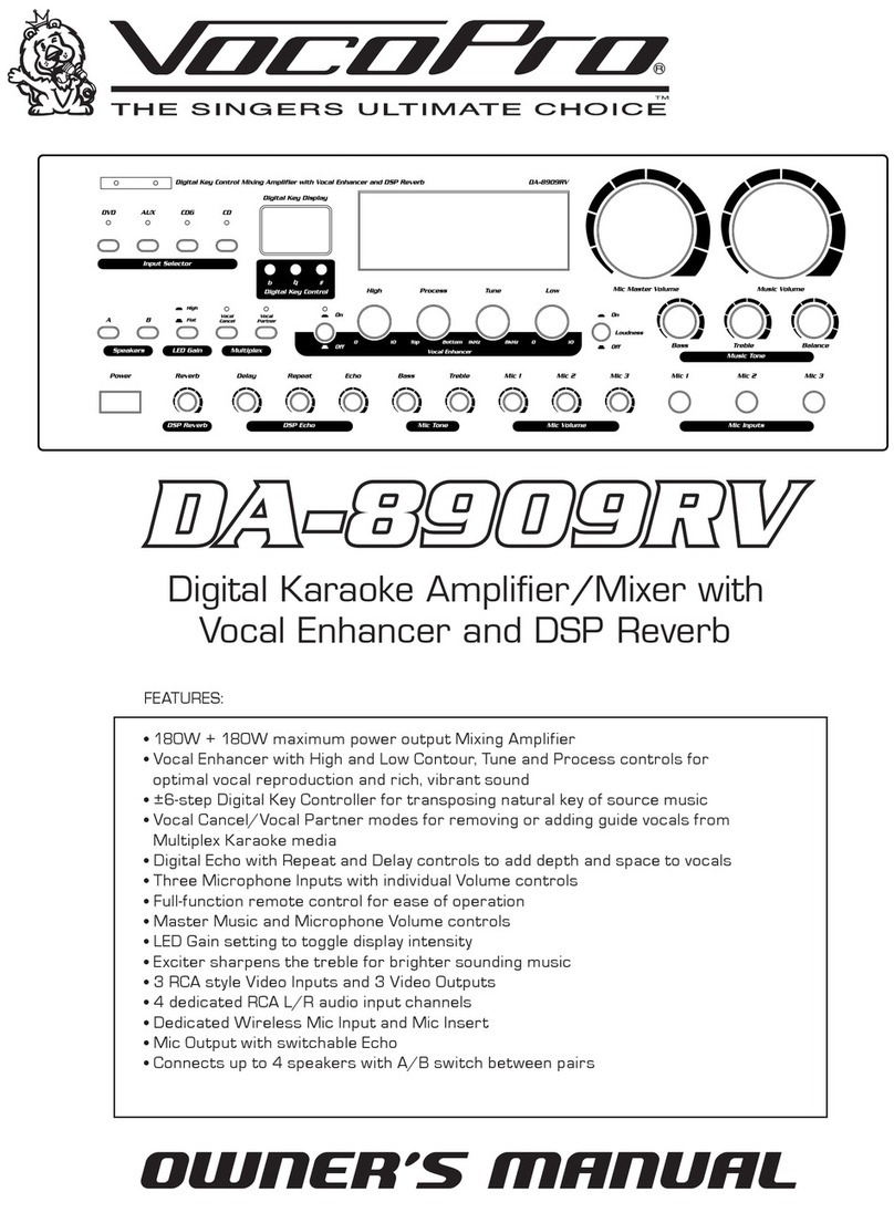 VocoPro DA-8909RV User manual