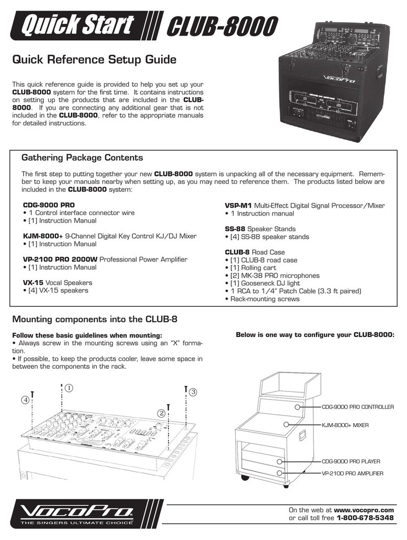 VocoPro Club-8000 quick start