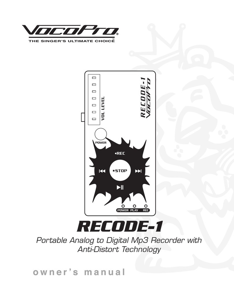 VocoPro RECODE-1 User manual