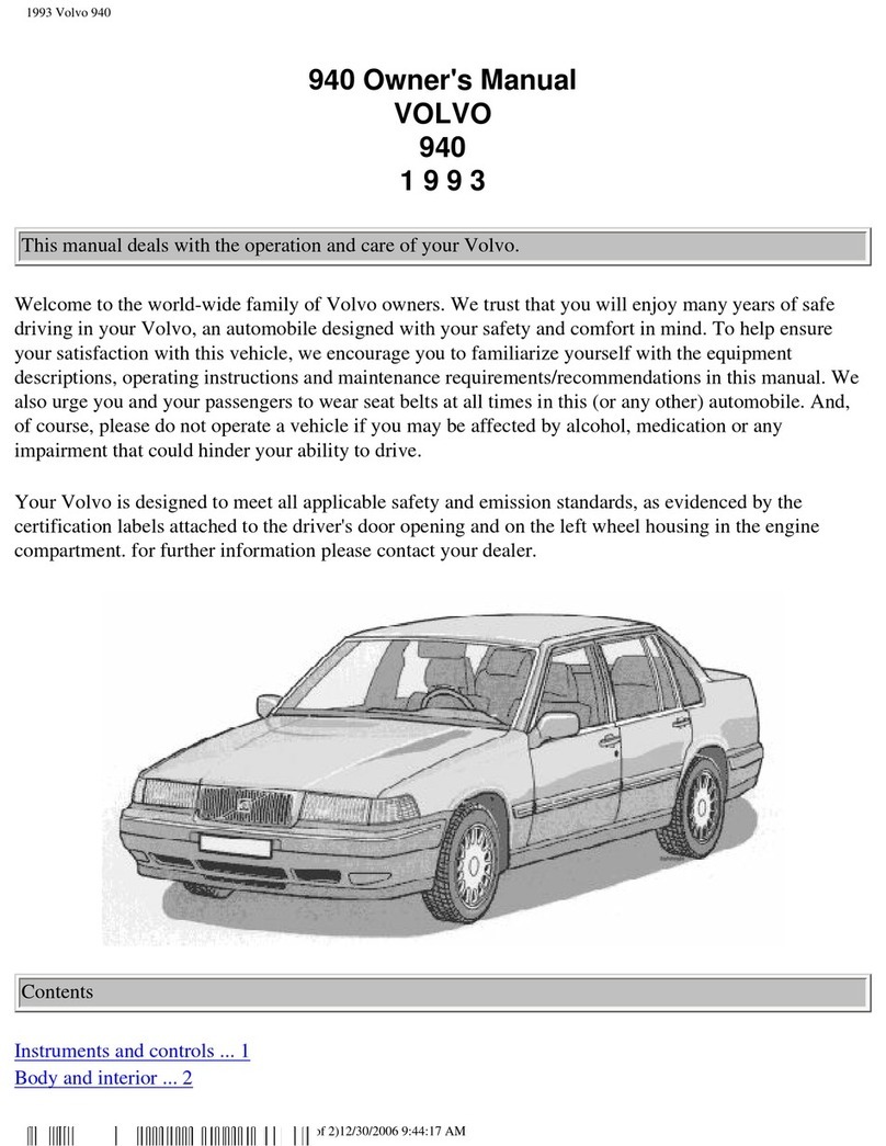 Volvo 940 owner's manual