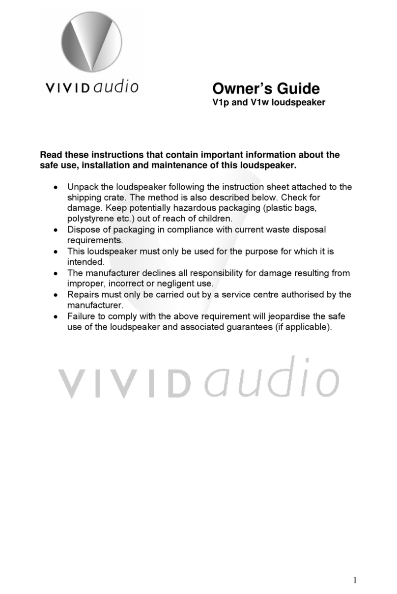 Vivid Audio V1p owner's guide
