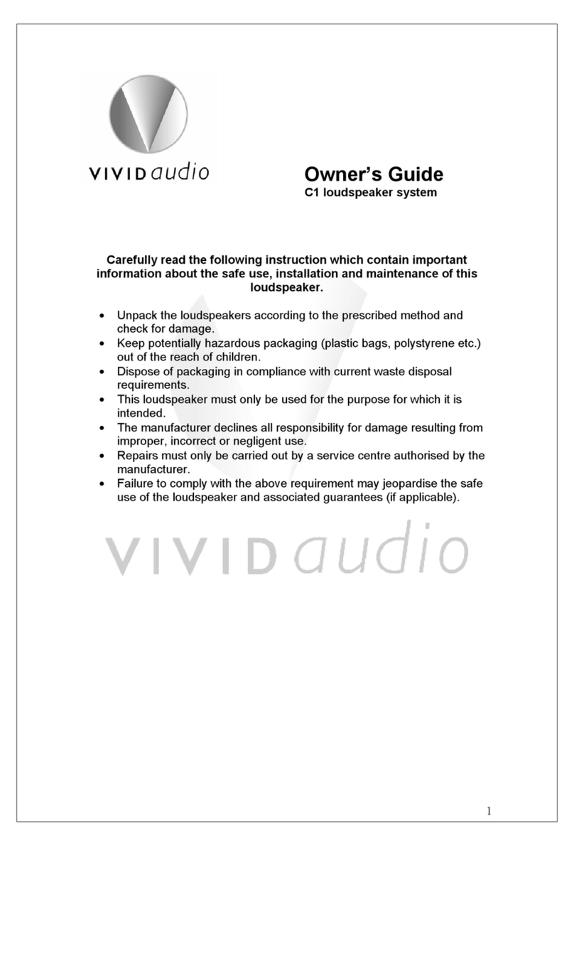 Vivid Audio C1 owner's guide