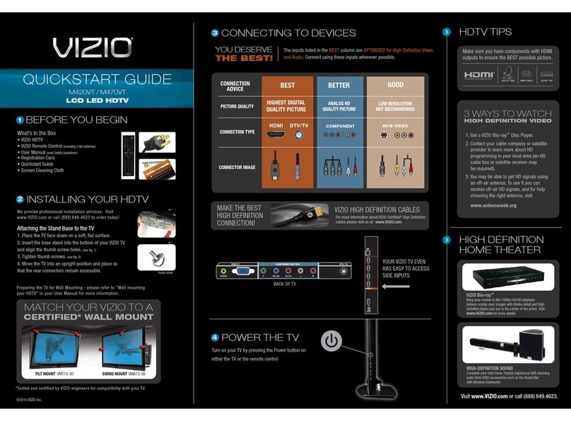 Vizio M470VT User manual