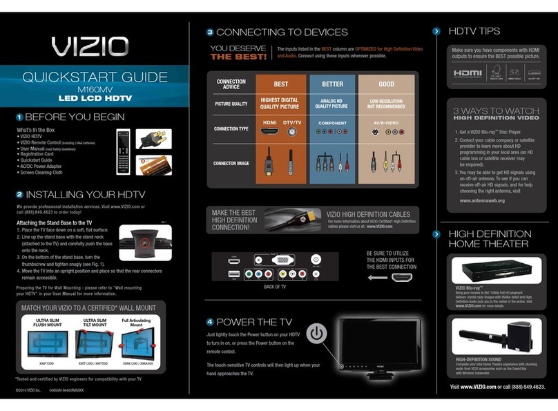 Vizio M160MV User manual Vizio M160MV User manual