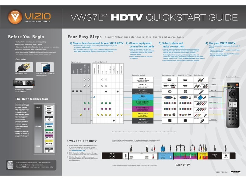 Vizio HDTV30A VW37L User manual Vizio HDTV30A VW37L User manual