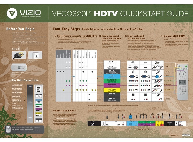 Vizio VECO320L - 32" LCD TV User manual