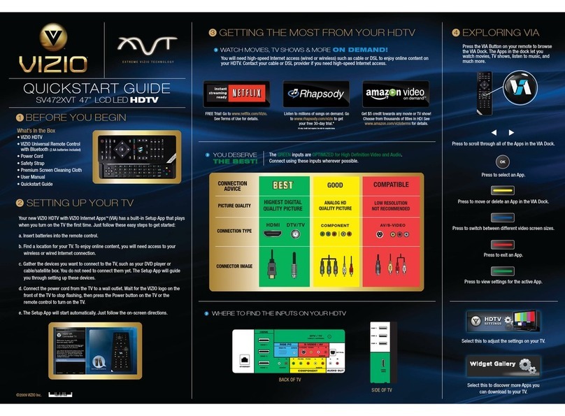 Vizio SV472XVT User manual