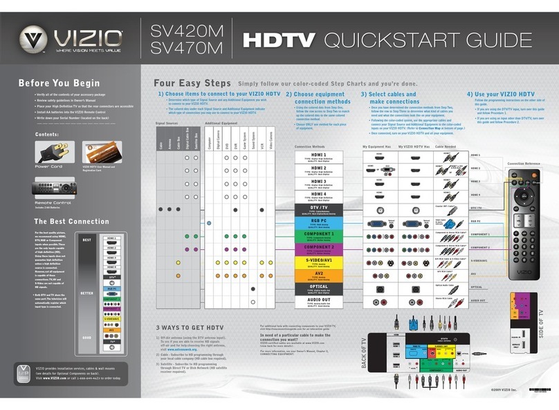 Vizio SV420M - 42" LCD TV User manual