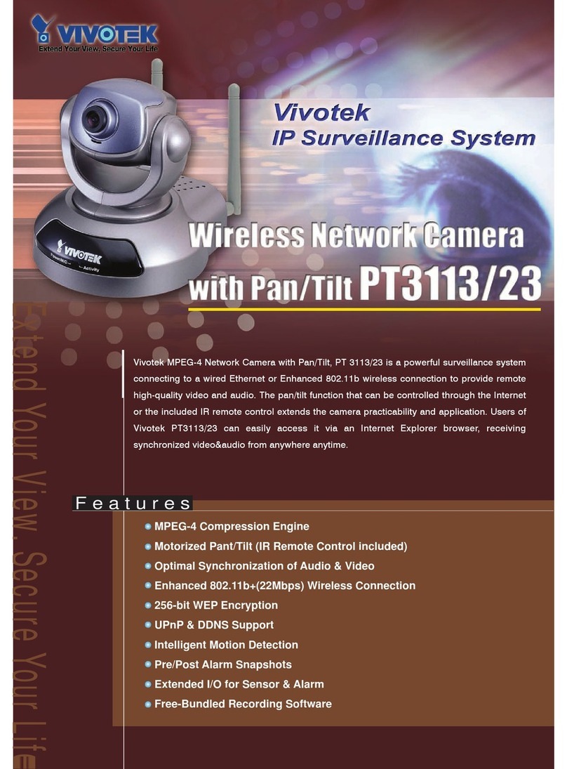 Vivotek PT3113 User manual