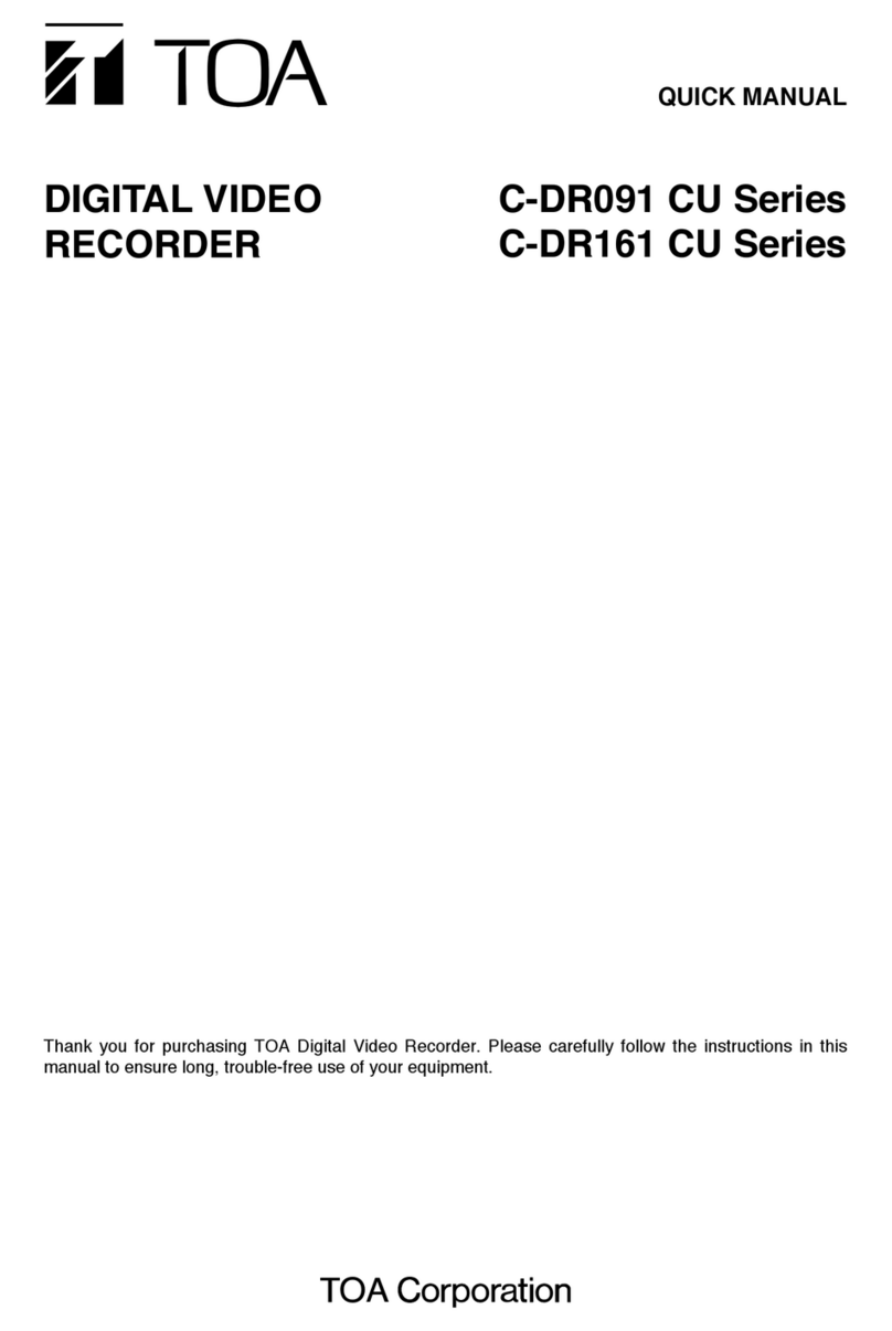 Toa C-DR161 CU Series Installation guide