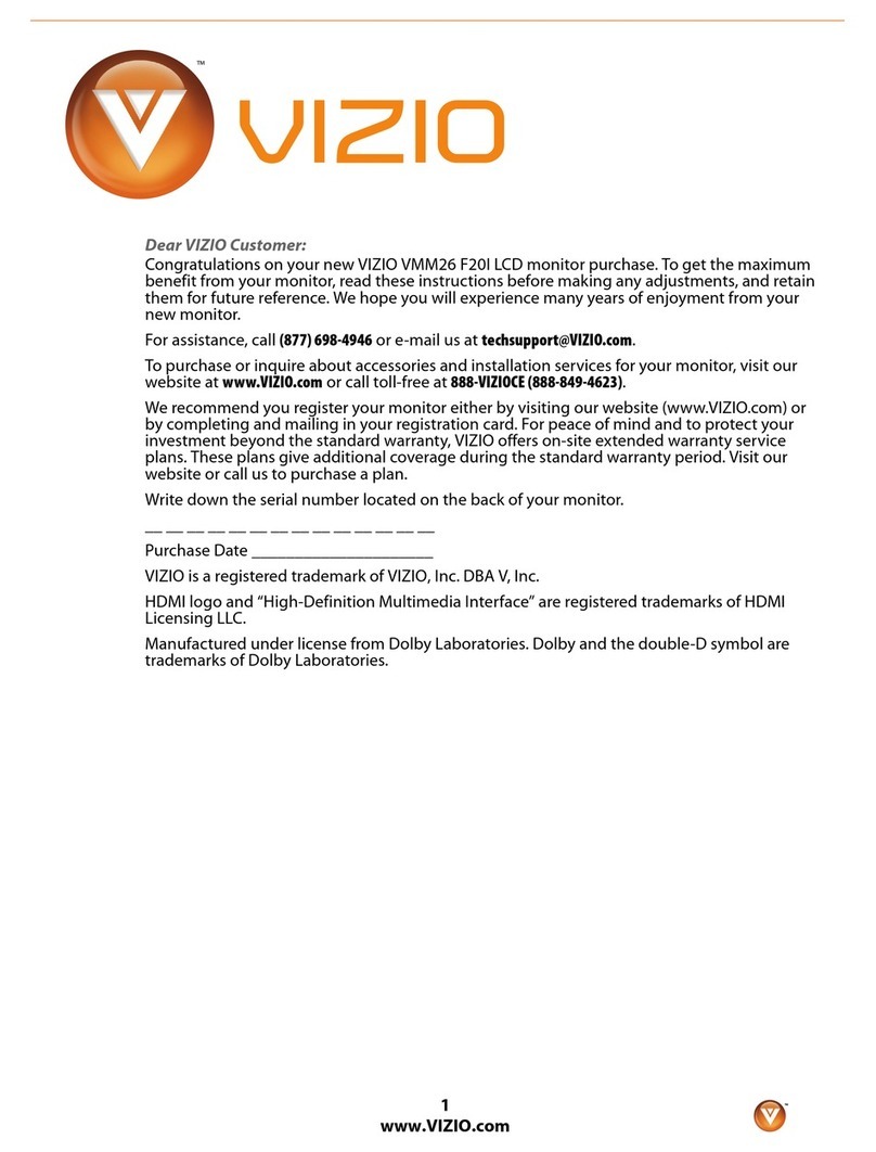 Vizio F20I User manual