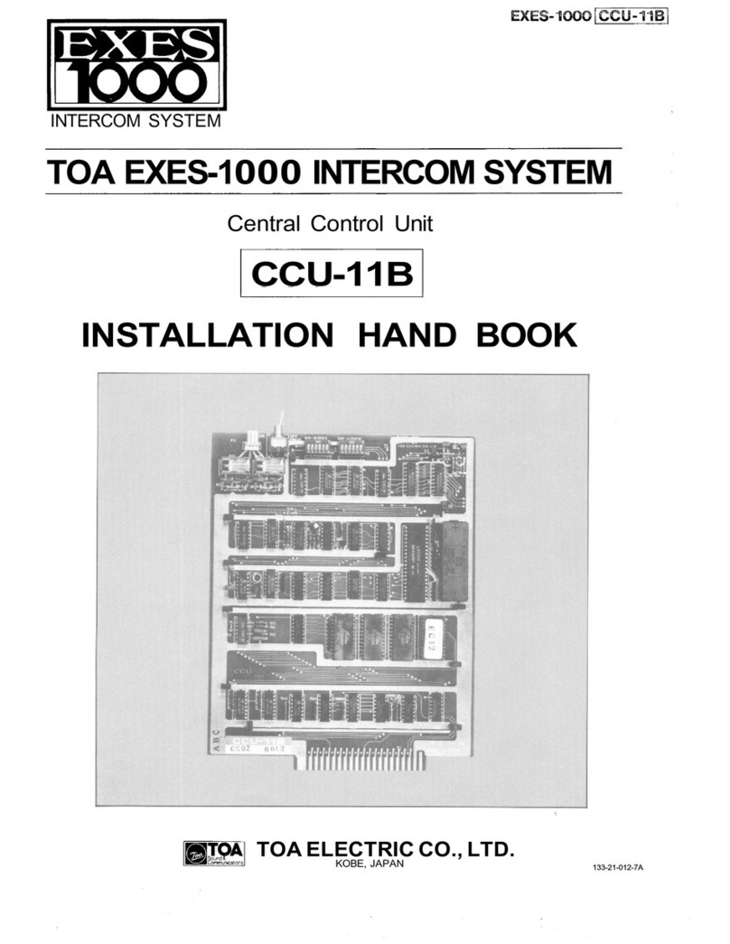 Toa CCU-11B System manual