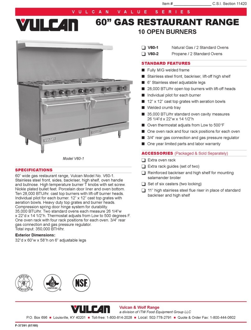 Vulcan-Hart V60-1 User manual