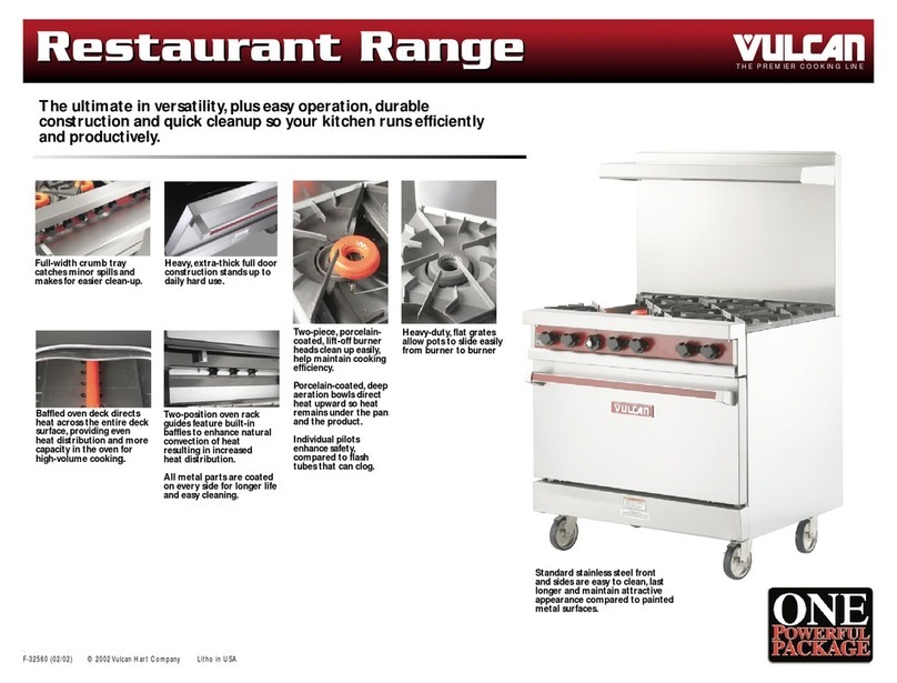 Vulcan-Hart Restaurant Range Features
