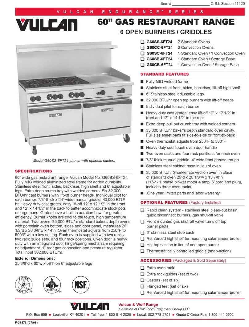 Vulcan-Hart G60CB-6FT24T User manual