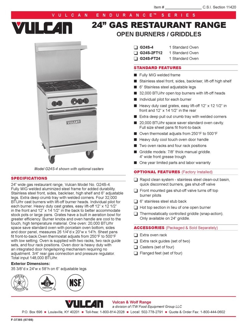Vulcan-Hart G24S-2FT12T User manual