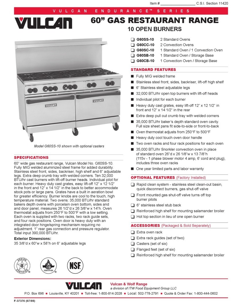 Vulcan-Hart G60CB-10T User manual