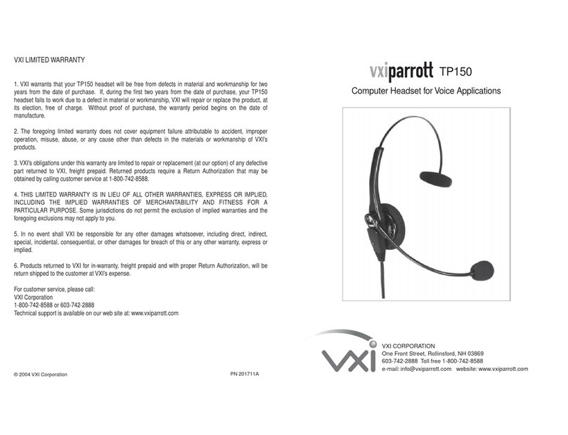 VXI Parrott TP150 owner's manual