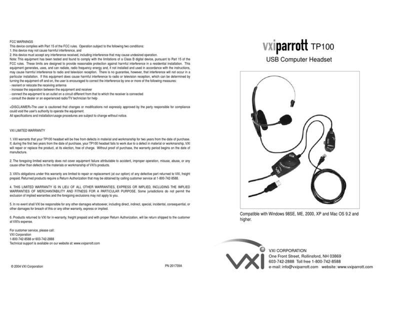 VXI Parrott TP100 User manual