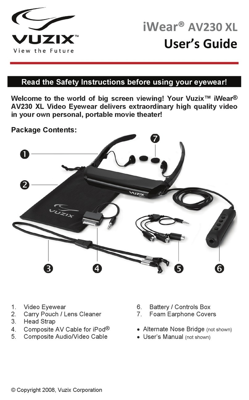 Vuzix iWear AV230 XL user guide