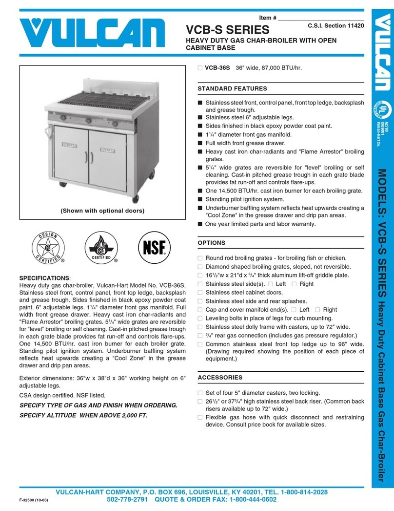 Vulcan-Hart VCB-S Specifications