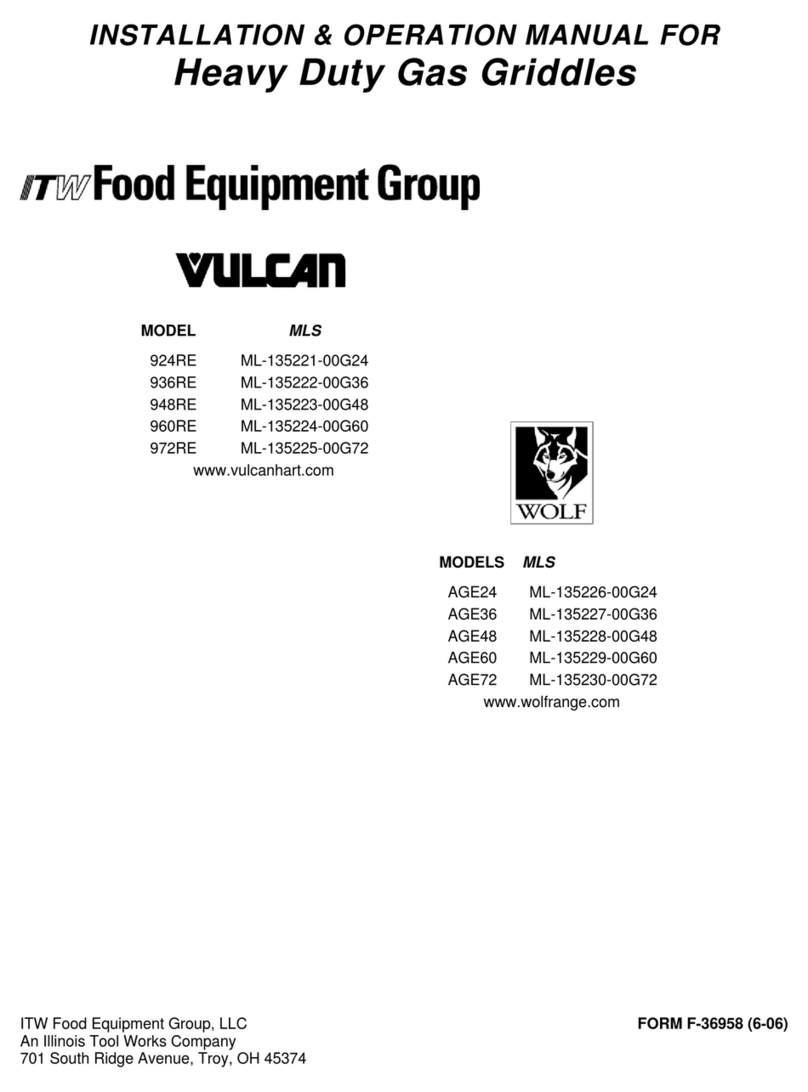 ITW Food Equipment Group 924RE ML-135221-00G24, 936RE M Installation and operation manual