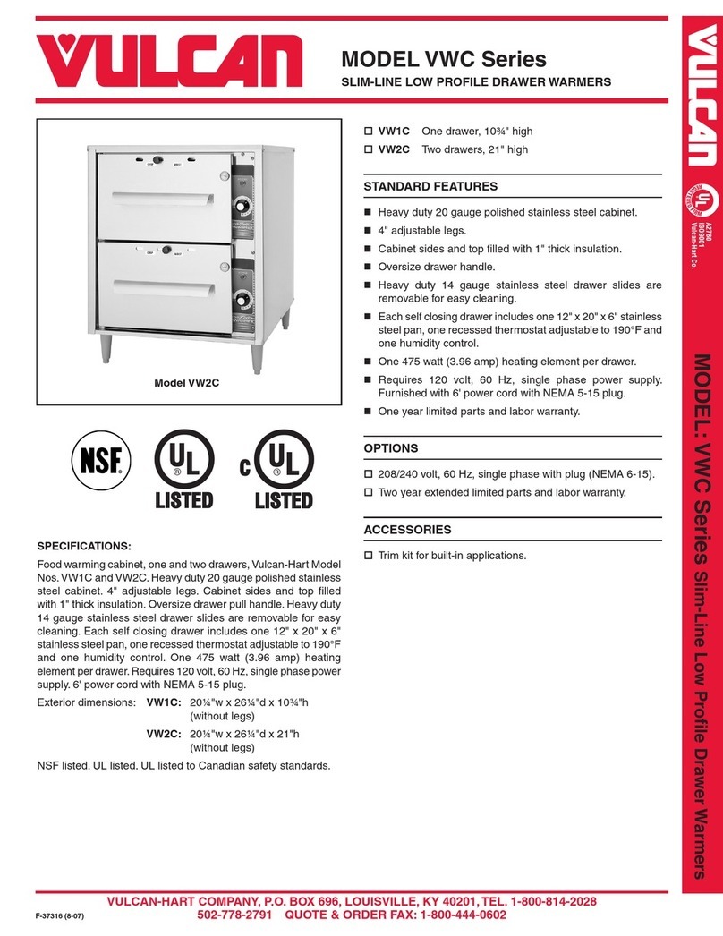 Vulcan-Hart VW1C User manual