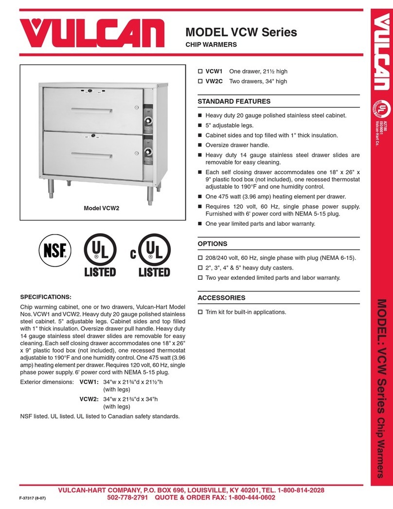 Vulcan-Hart VCW Series User manual