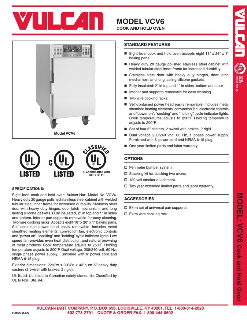 Vulcan-Hart VCV-6 User manual Vulcan-Hart VCV-6 User manual