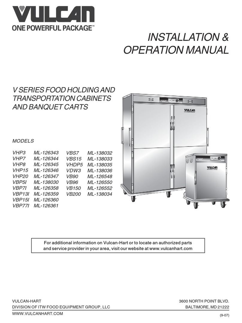 Vulcan-Hart VB150 ML-126552 Installation and operation manual