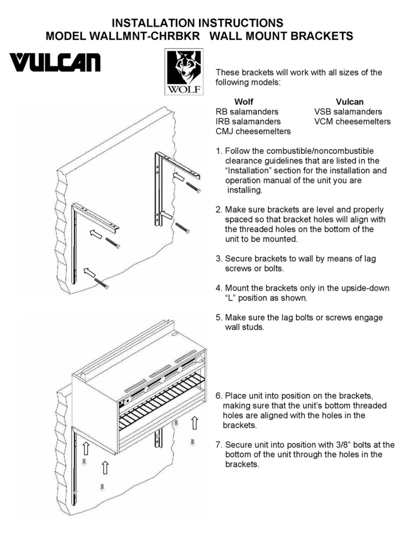 Vulcan-Hart Wallmnt-Chrbkr installation instructions