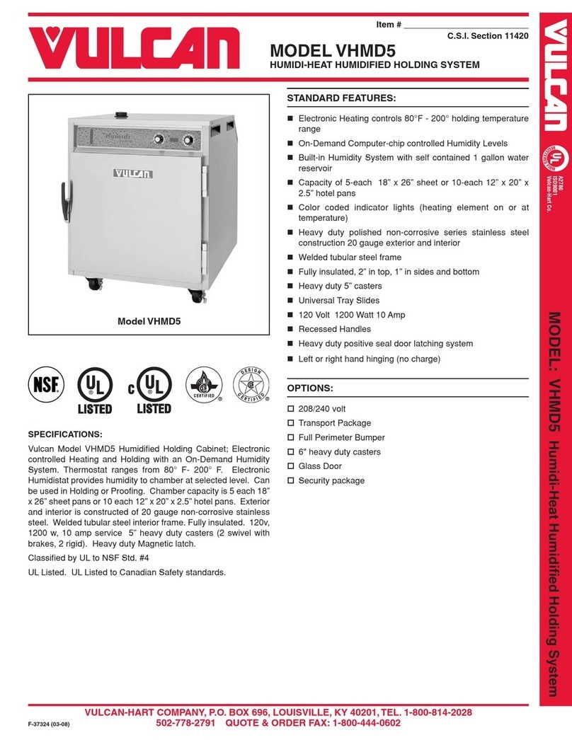 Vulcan-Hart VHMD5 Specifications