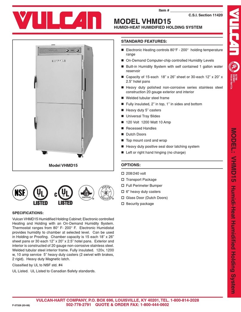 Vulcan-Hart VHMD15 Specifications