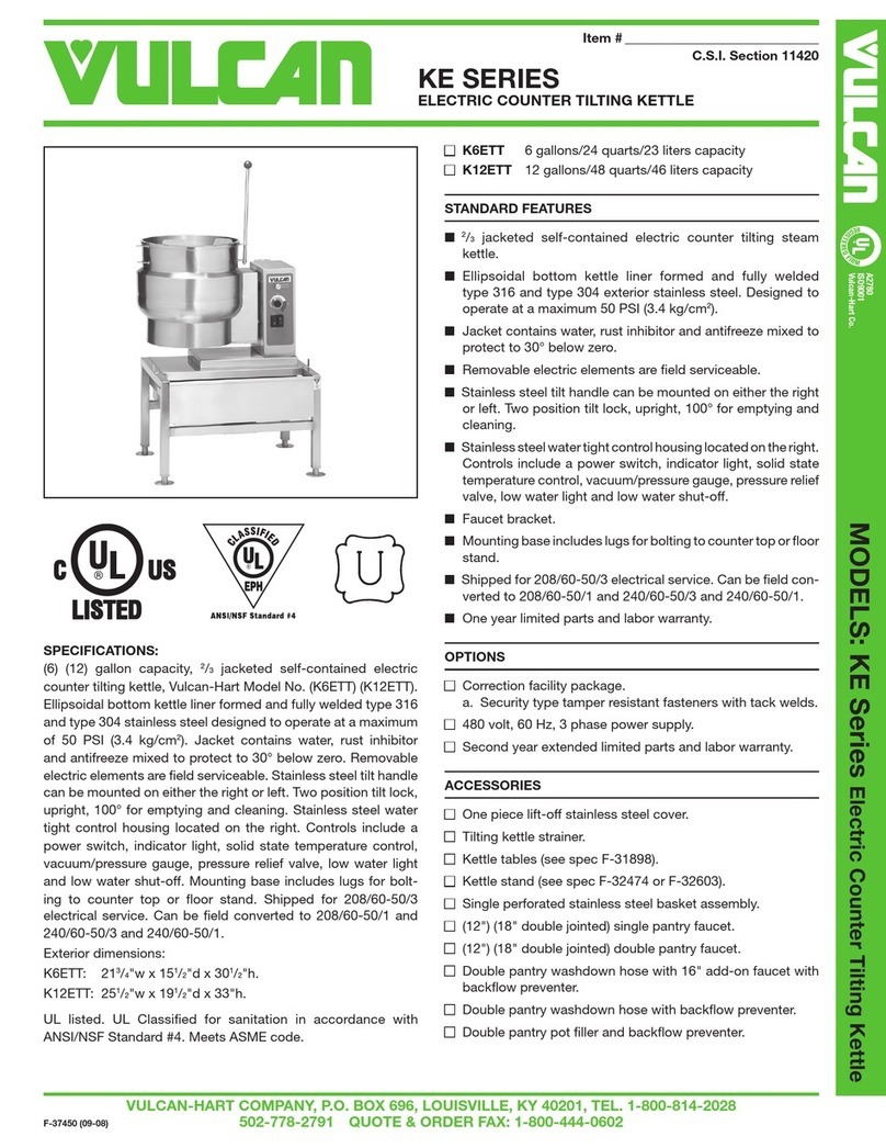 Vulcan-Hart K6ETT User manual