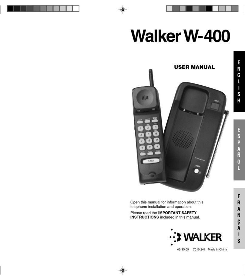 Walker W-400 user manual