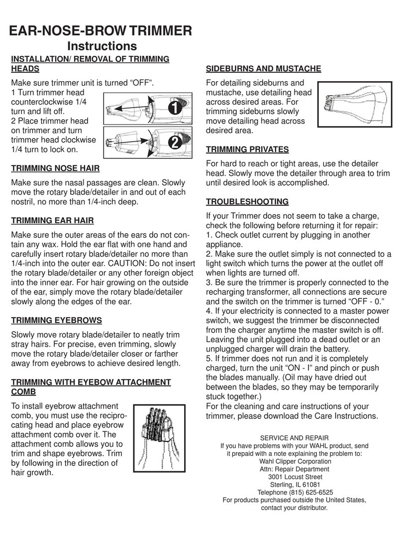Wahl Trimmer User manual