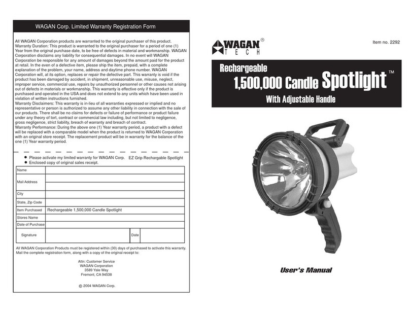 Wagan SPOTLIGHT 2292 user manual