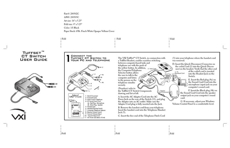 VXI CT Switch User manual