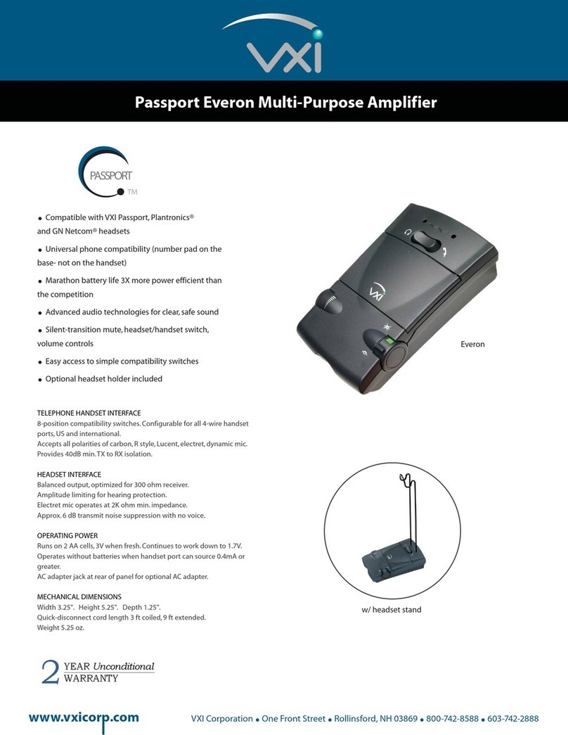 VXI Multi-Purpose Amplifier User manual
