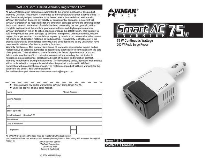 Wagan 2107 owner's manual