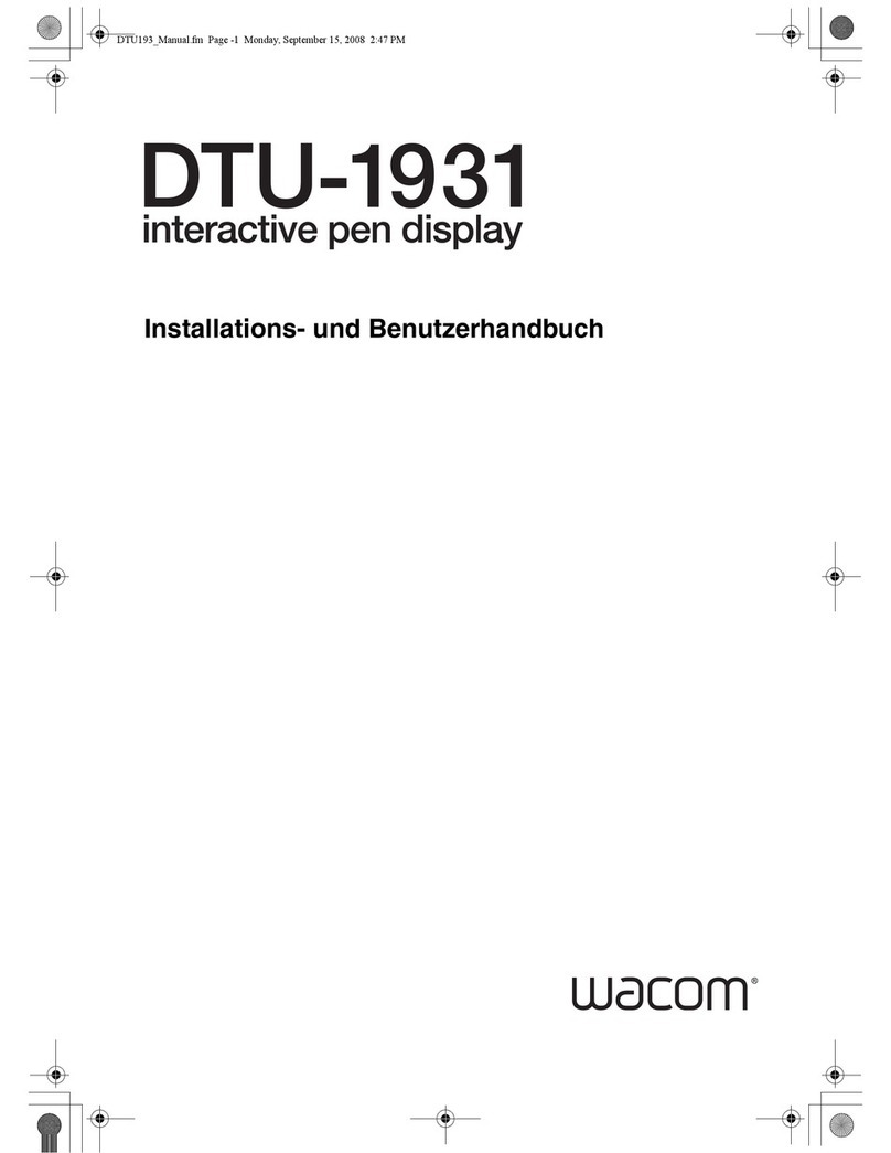 Wacom DTU-1931 Operation manual