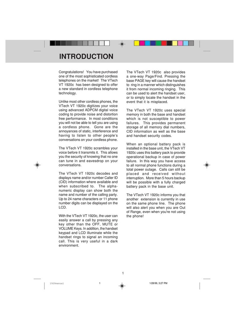 V-tech VT 1920C User manual