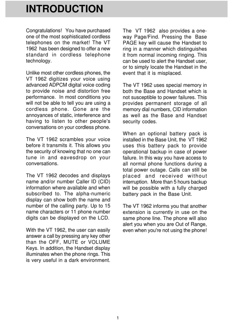 V-tech VT 1962 User manual